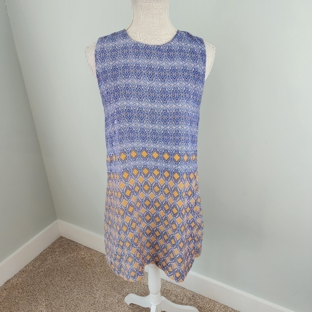 Dainty Halligan Sleeveless Lined Exposed Back Zipper  Shift Dress Size Medium